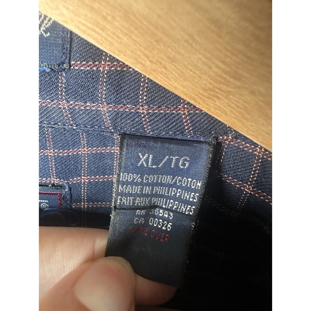 GANT Cambridge Twill Mens XL Blue Check Cotton Button-Down Long Sleeve Shirt - Picture 4 of 12